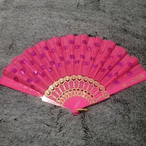 Pink party fan